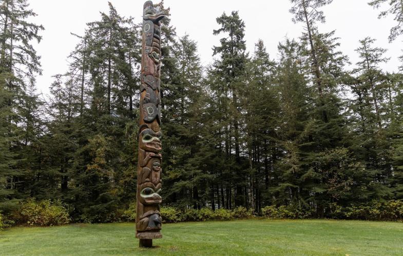 Travelers visiting Sitka National Historical Park can walk among totem poles. Photo credit: Travel Alaska