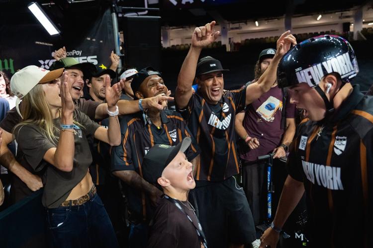 XC New York Celebrates winning the first-ever Moonpay X Games League Championship