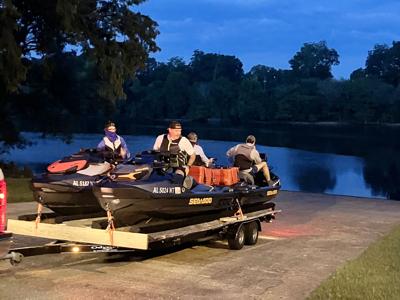 Family rides Sea-Doos from Wetumpka to the beach