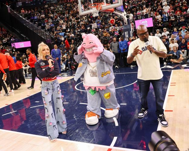 Bubblegum Troll Dancing on the Court During the 4th Quarter
