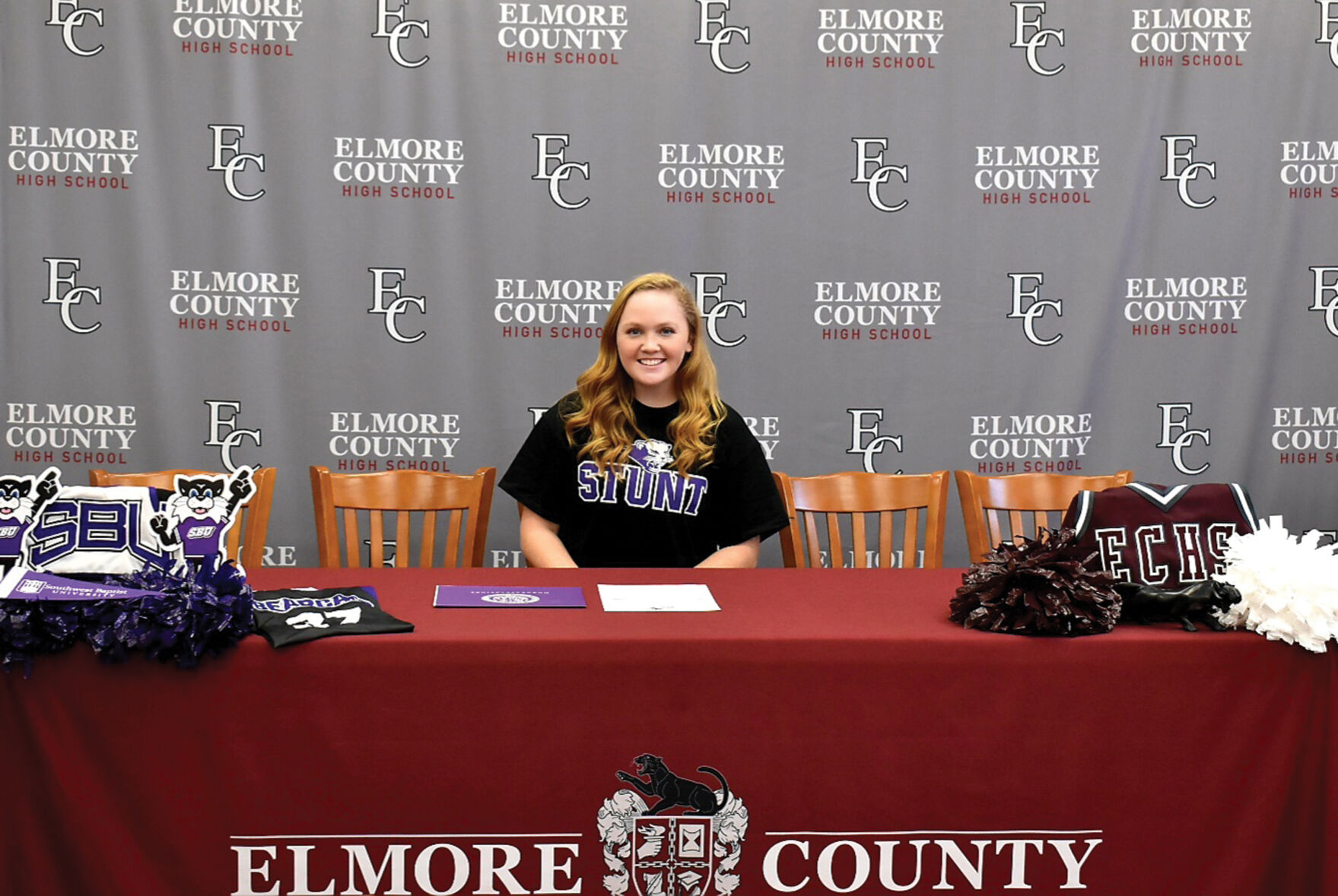 Elmore County High School student signs with Southwest Baptist University cheer/stunt team