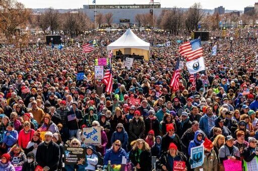 Organizers estimated 200,000 people attended the rally in 'twin cities' Minneapolis and St. Paul