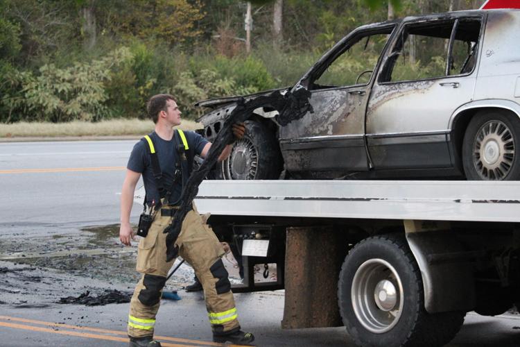 Car catches fire on Highway 280 in Dadeville