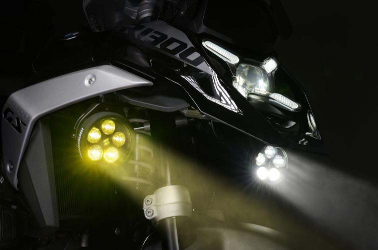 The optional Amber Lens Cover turns white output into high-intensity amber.