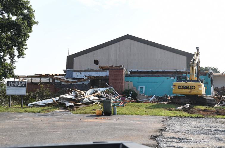 Cliff Williams / TPI Construction crews are tearing down the old Tallassee rec center to make way for a new one at the same location.
