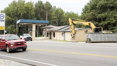 Our Town Grocery building is in the process of being torn down