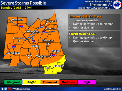 Tallapoosa County storm shelters to open Tuesday