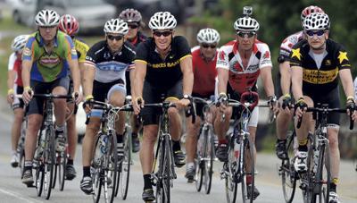 Biking with Bo and Lance