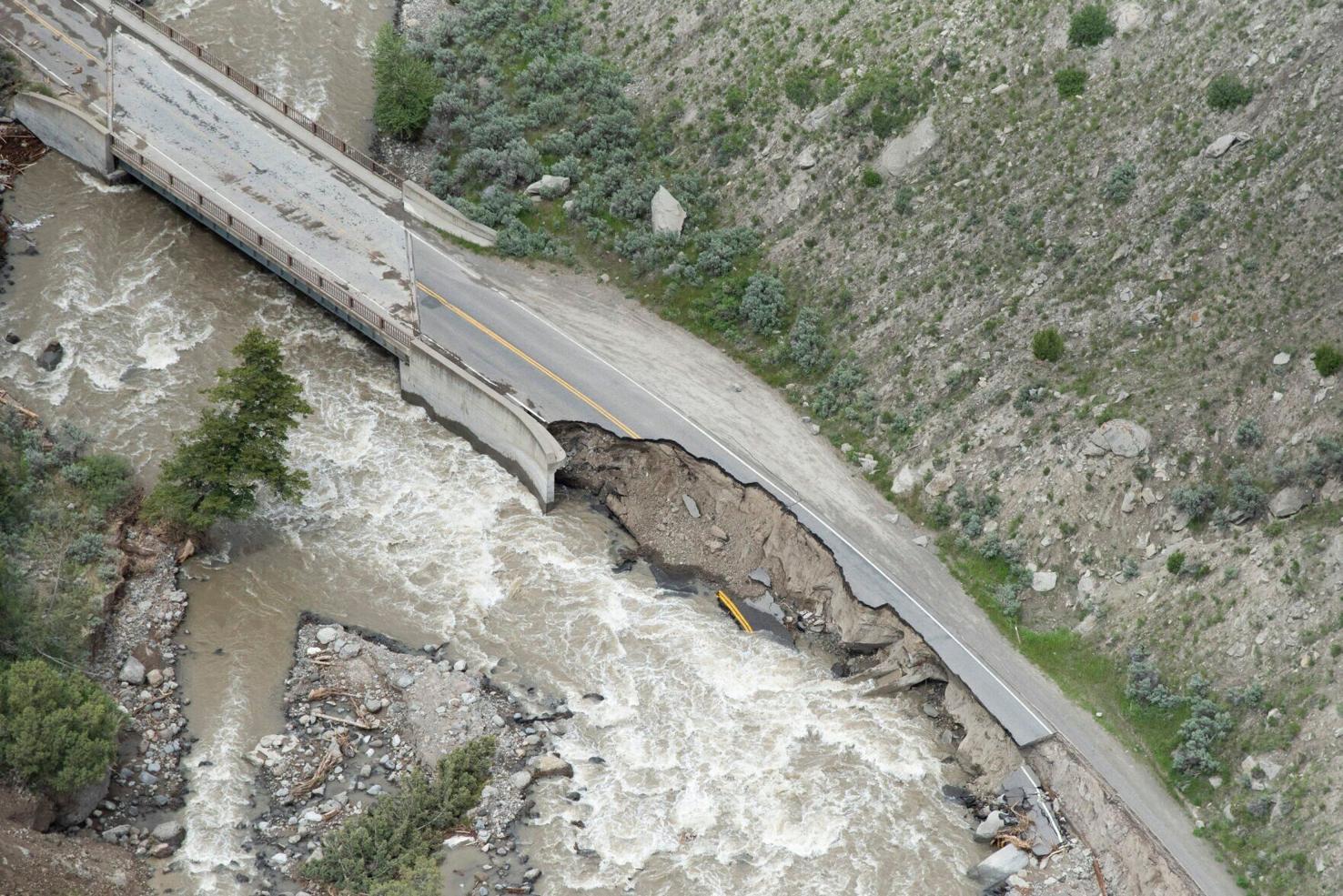 Photos Yellowstone flood aerials