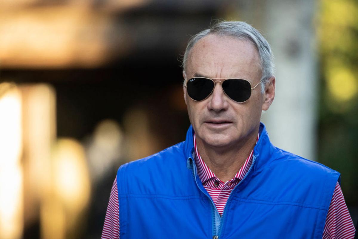 Rob Manfred, commissioner of Major League Baseball (MLB), attends the annual Allen & Company Sun Valley Conference, July 12, 2019 in Sun Valley, Idaho.