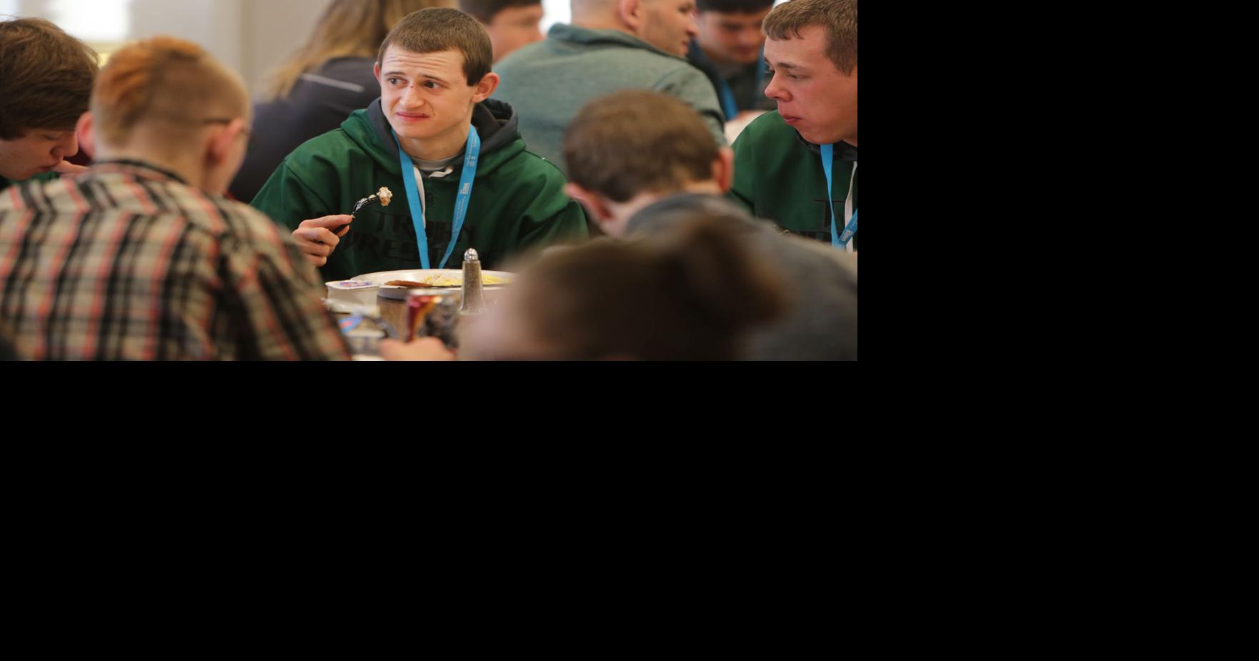 The final meal Wrestler makes weight before his last tournament