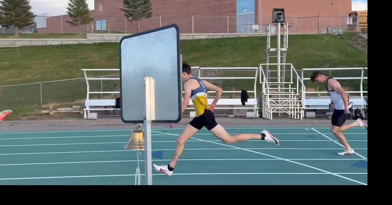Lovell's Matthew Newman wins the 300-meter hurdles at the Wyoming Track Classic on Friday.