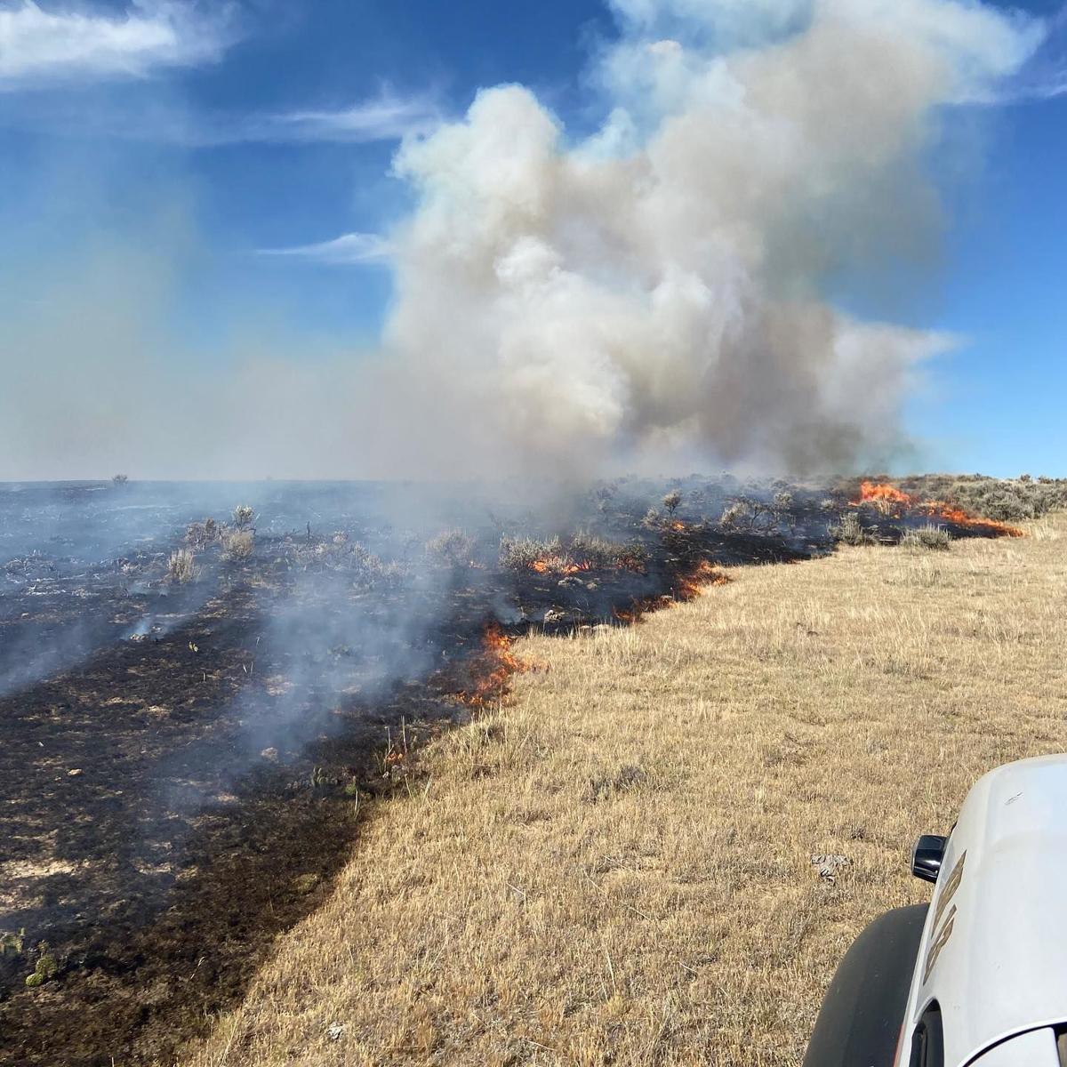 Johnson County wildfire doubles in size; authorities say it's lightning