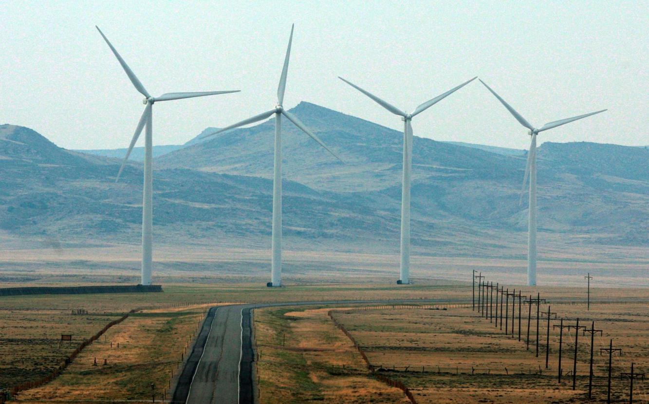 Photos The wind farms that have sprung up from Wyoming's prairie