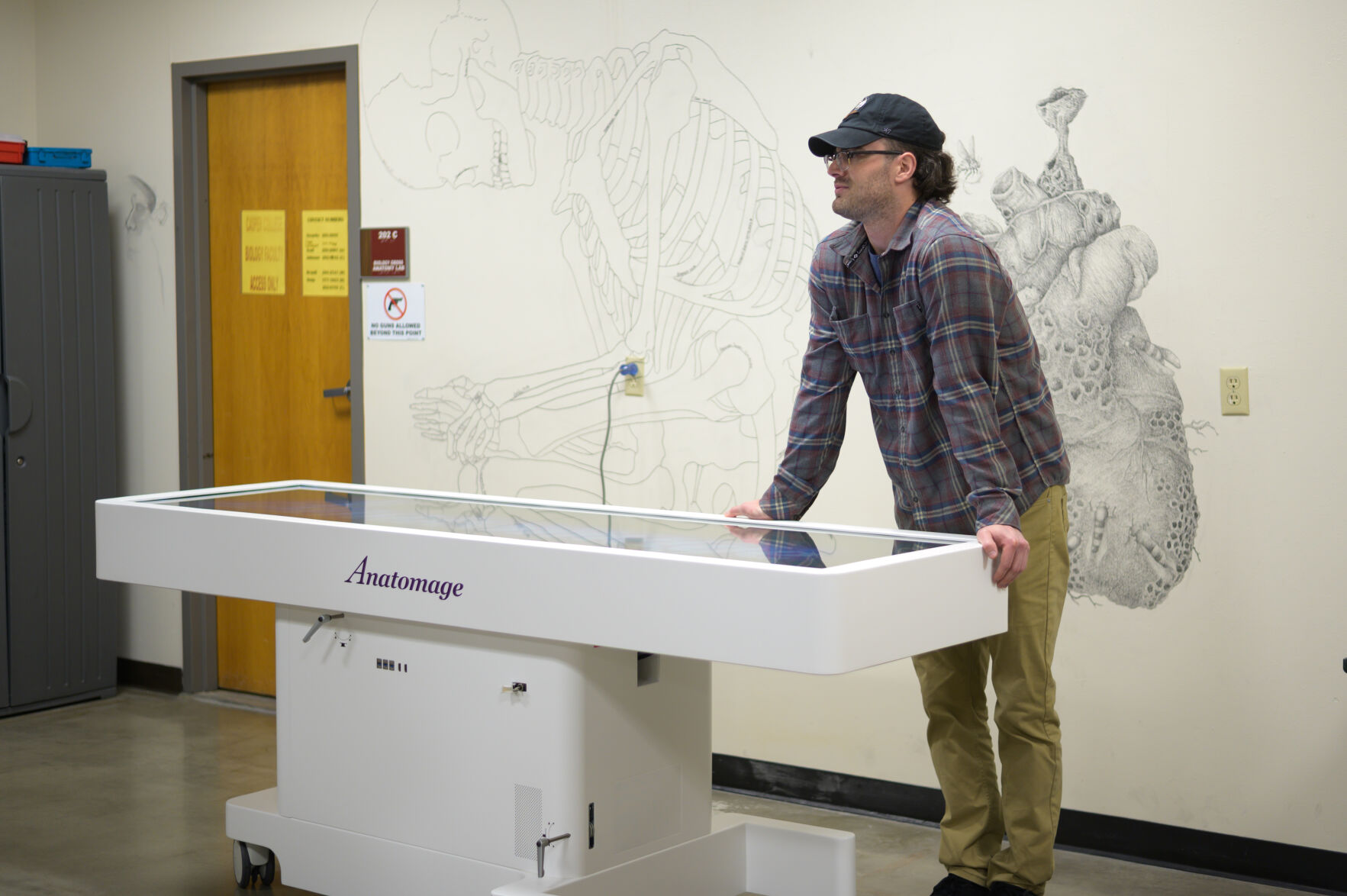 Casper College has an interactive anatomy table for students