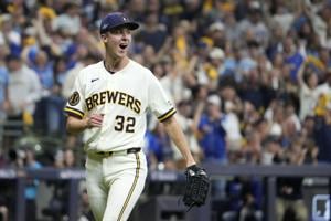 BASEBALL-MLB-MIL-LAD/