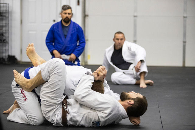 Deputy leads cops in jiu-jitsu training