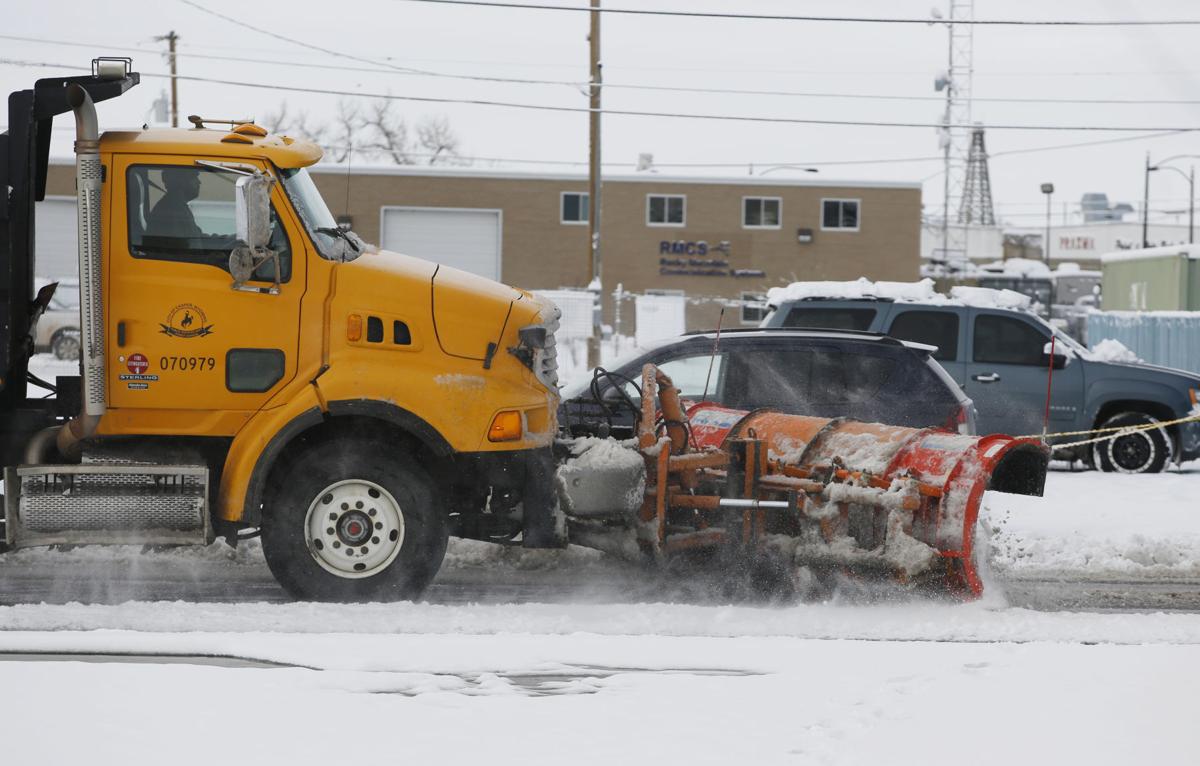 Two semi trucks jackknife in icy conditions near Casper; snow snarls