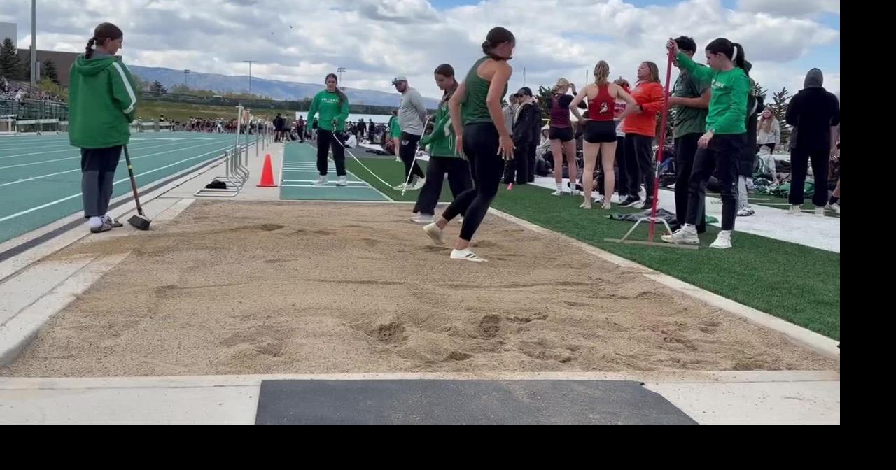 Kelly Walsh senior Madyn Waring competes in long jump Thursday at the KW Invite.