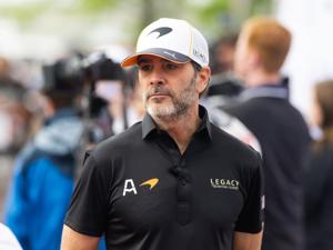 May 24, 2026; Indianapolis, Indiana, USA; Jimmie Johnson on the red carpet prior to the 110th running of the Indianapolis 500 at