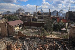 Aftermath of Russian missile and drone attack in Kyiv