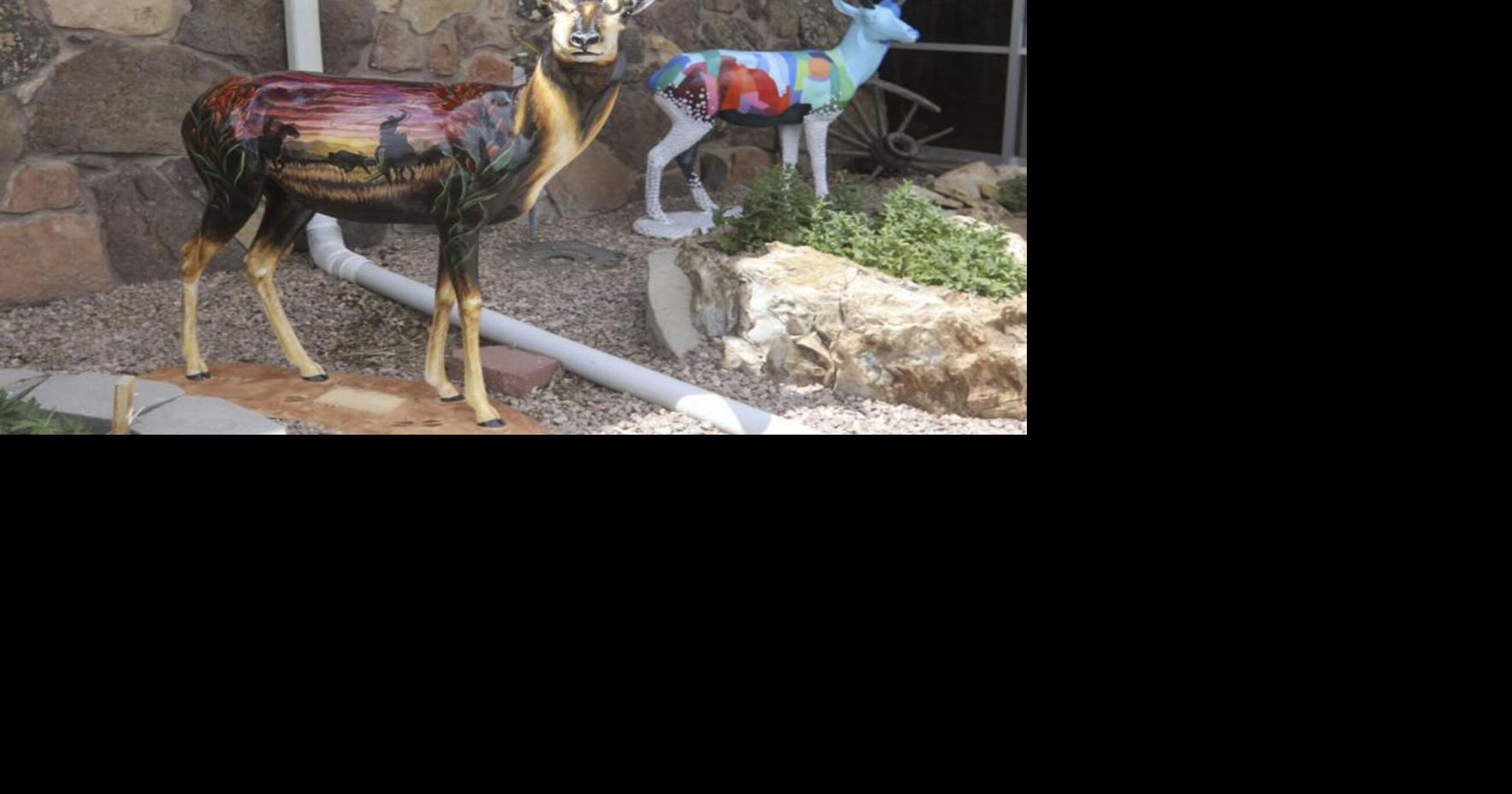 Newly painted pronghorn statues unveiled at Rockpile Museum