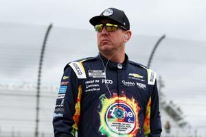 NASCAR Cup Series driver Kyle Busch looks on during practice and qualifying for the Go Bowling at The Glen at Watkins Glen International on May 9, 2026.