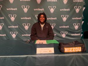 Venice High held a National Signing Day ceremony for three football players on Wednesday, Dec. 3, 2025. Missouri signee Johnnie Jones.