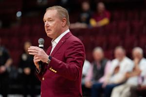 Former Florida State University Athletic Director Michael Alford gives brief remarks about Florida State Seminoles head coach