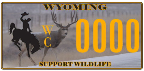 New Wyoming 'wildlife' license plate would fund efforts to stop animal