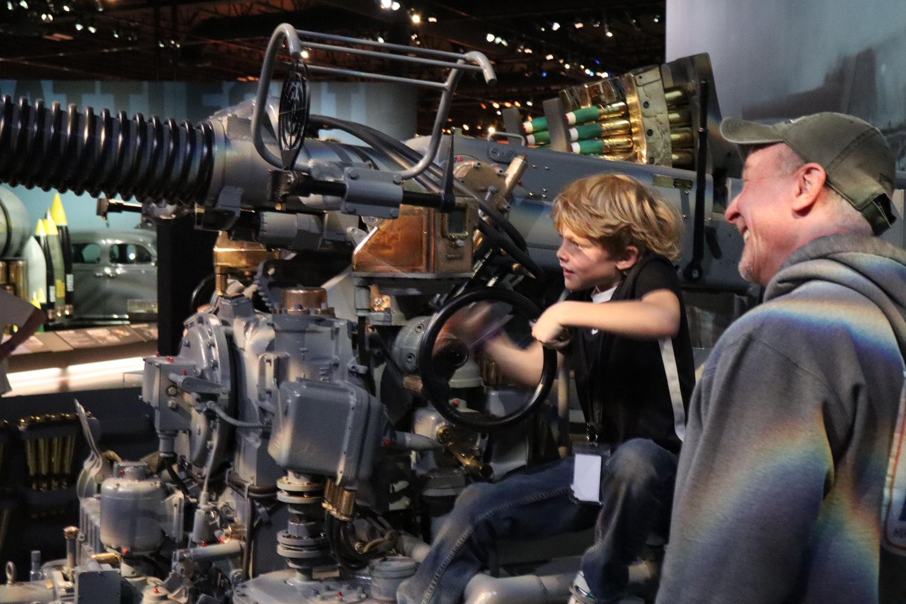 Manning the guns