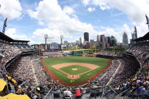 May 25, 2026; Pittsburgh, Pennsylvania, USA; General overall view of PNC Park during the seventh inning of a game between the Pittsburgh Pirates and the Chicago Cubs.. Mandatory Credit: Charles LeClaire-Imagn Images