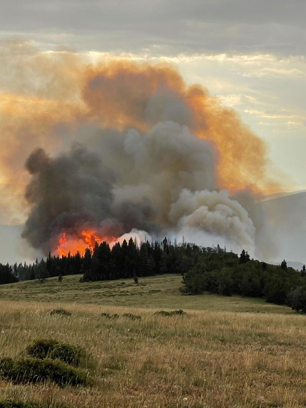 Cabin, barn burn in northern Wyoming wildfire