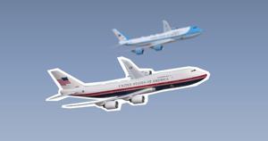 Farewell to Kennedy-era colors on Air Force One. President Trump opts for red, white and blue design.