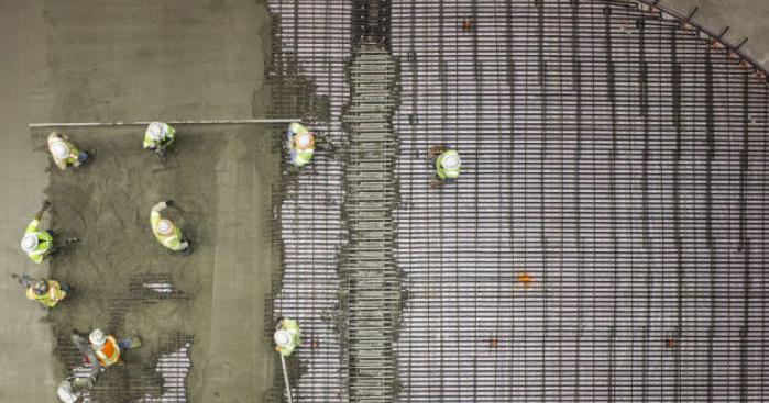 Casper pours concrete for new ice rink at Events Center