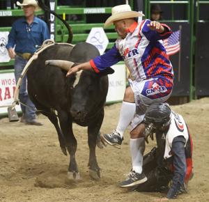 College National Finals Rodeo results from Sunday