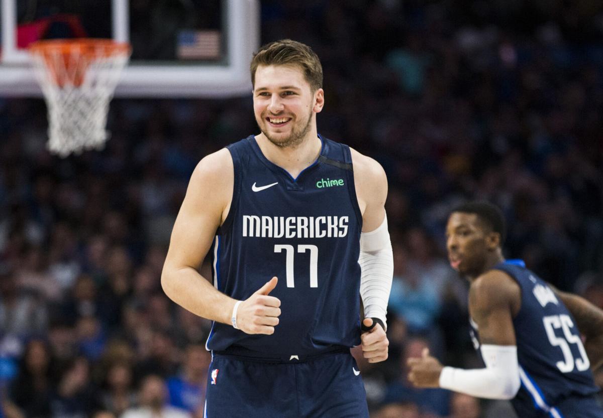 Dallas Mavericks guard Luka Doncic smiles during action against the Indiana Pacers on March 8, 2020, at American Airlines Center in Dallas.