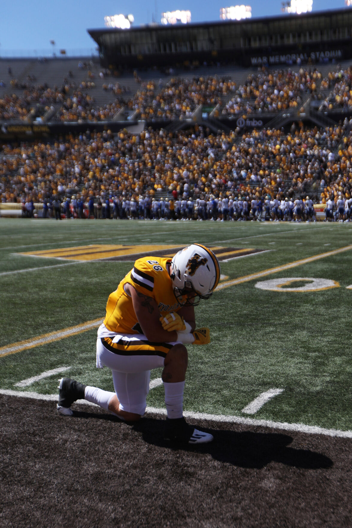 Wyoming Cowboy Football - That Gold pops at the War 