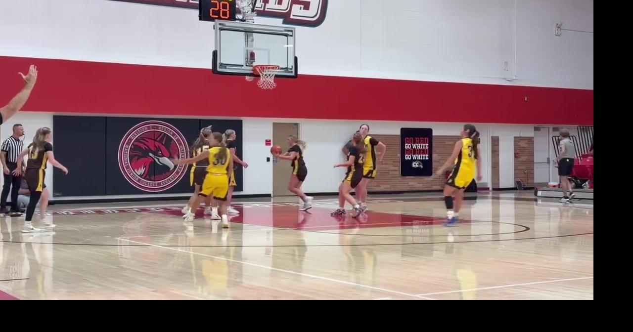 Southeast's Kaycee Kosmicki knocks down a 3-pointer in the South's victory over the North on Saturday.