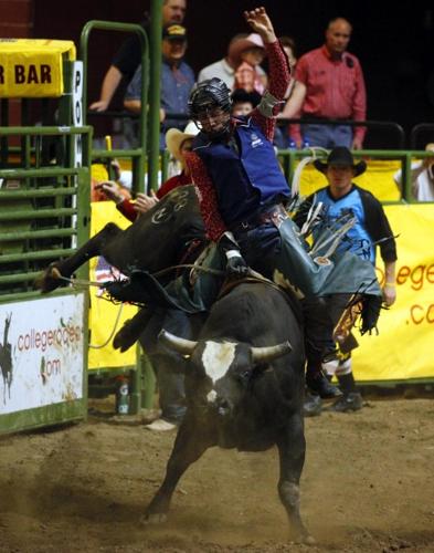 CNFR: Hill College bull rider guts out third go-round ride