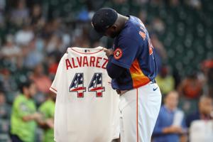 Yordan Alvarez celebrates his All-Star selection.