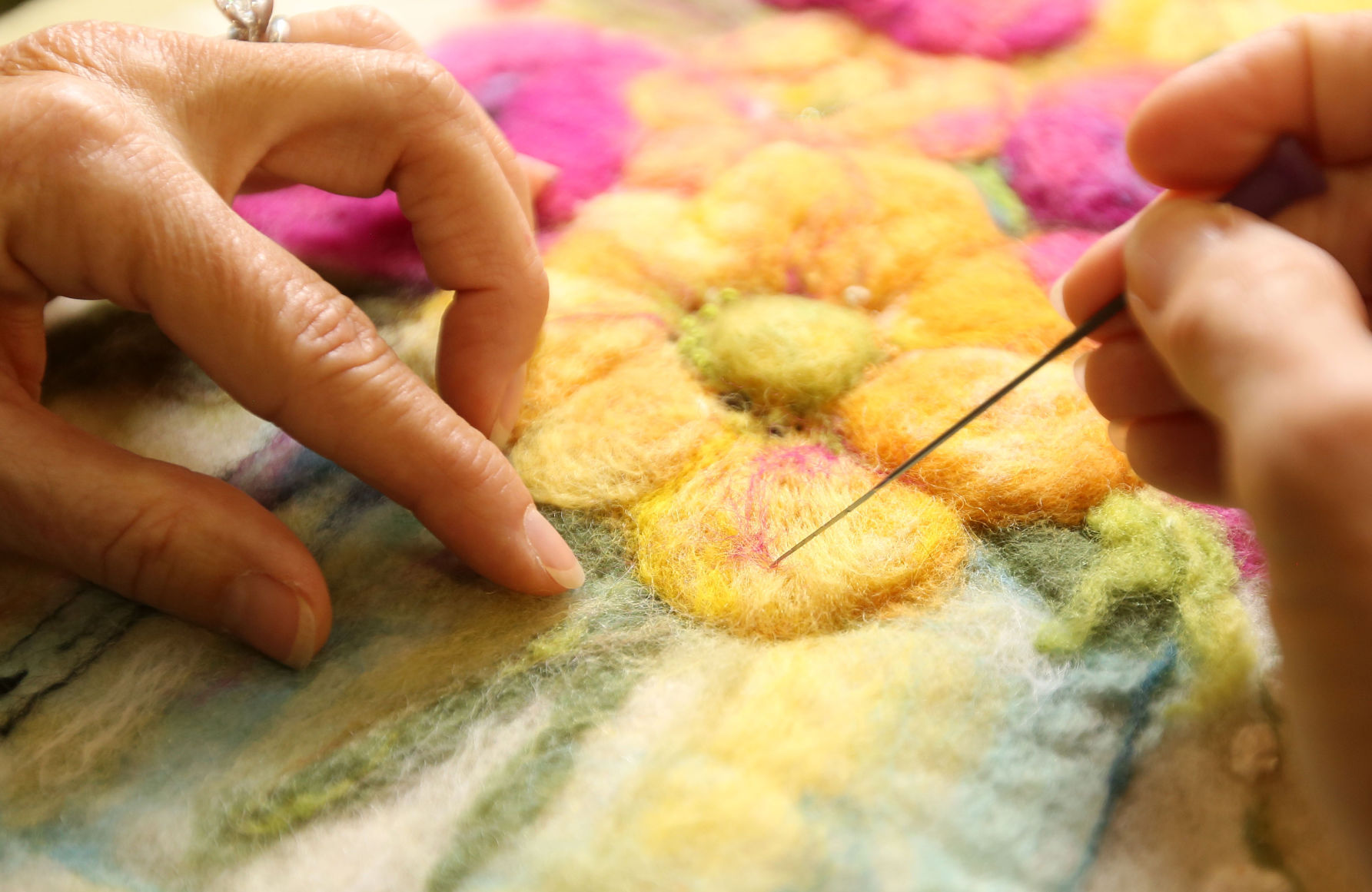 Painting with wool