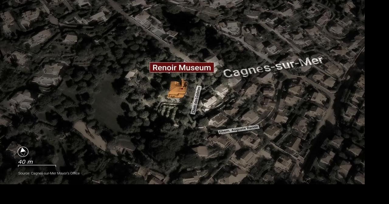 France: MOTION GRAPHIC - At least 4 paintings stolen from Renoir museum in southern France.