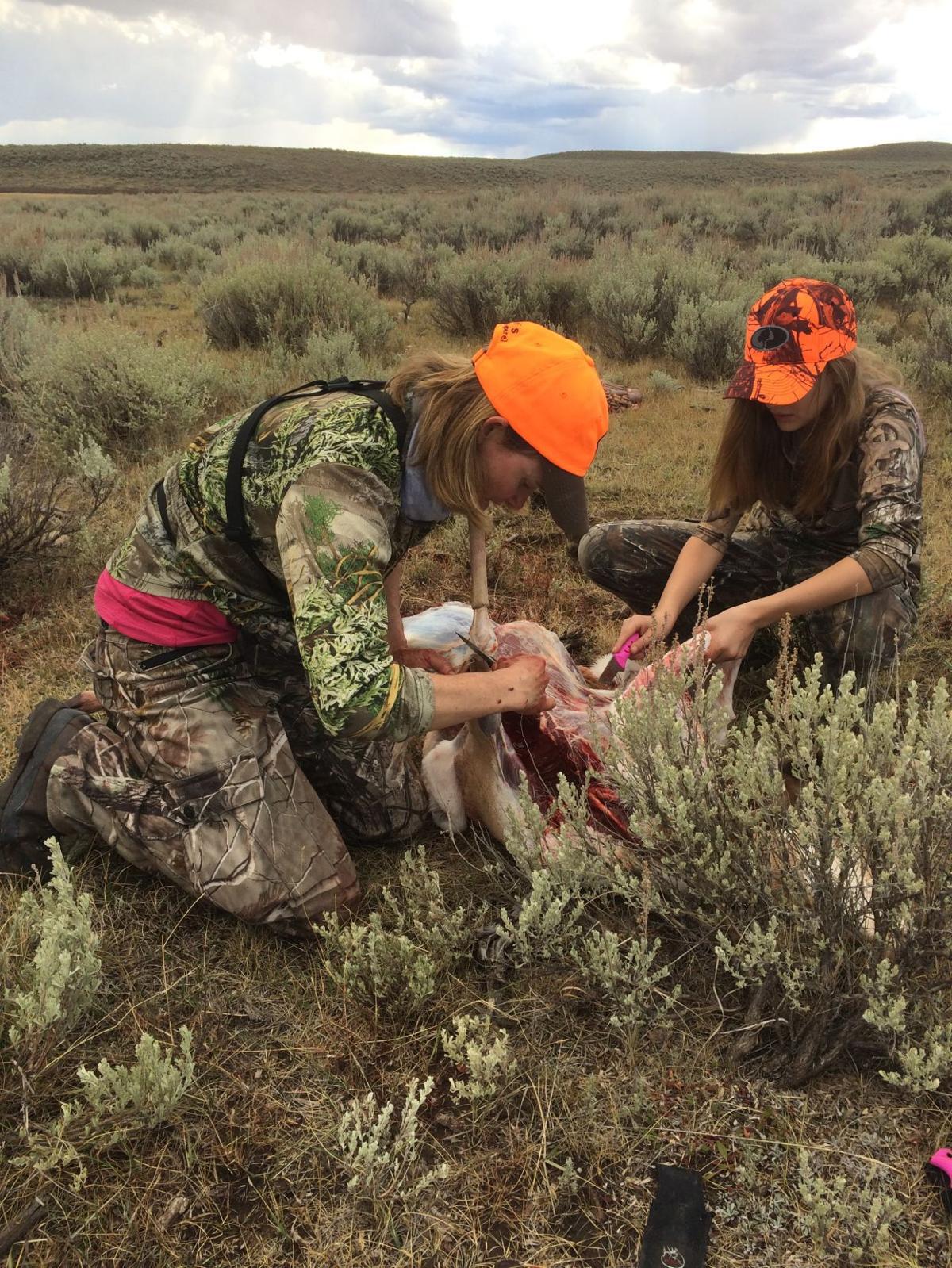 Young women hunters