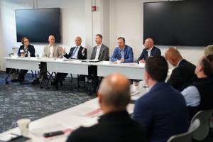 David Hoffmann meeting with Buffalo leaders