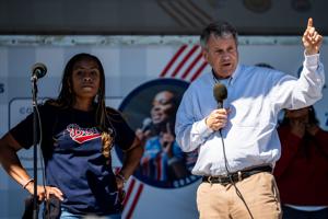 Sherrod Brown speaks at the 54th annual 11th Congressional District Community Caucus Labor Day Parade and Festival, Sept. 7,