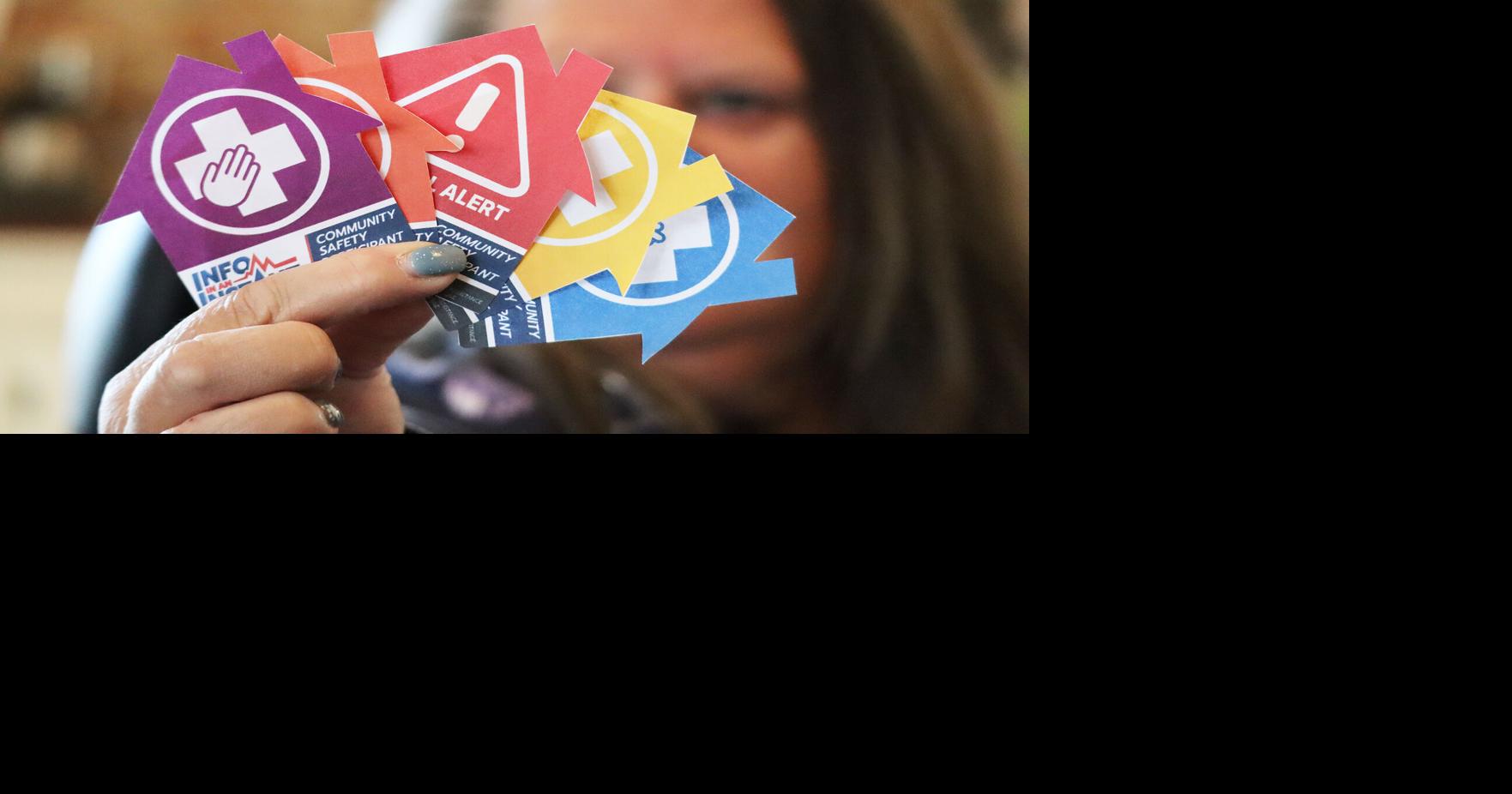 Stickers advise first responders of special needs