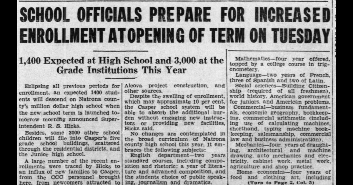 Coverage image for: From crowded classrooms to wild beginnings to a one-shot showdown: Three snapshots of Wyoming history