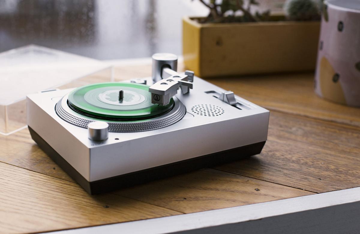Past and present combine in mini turntable