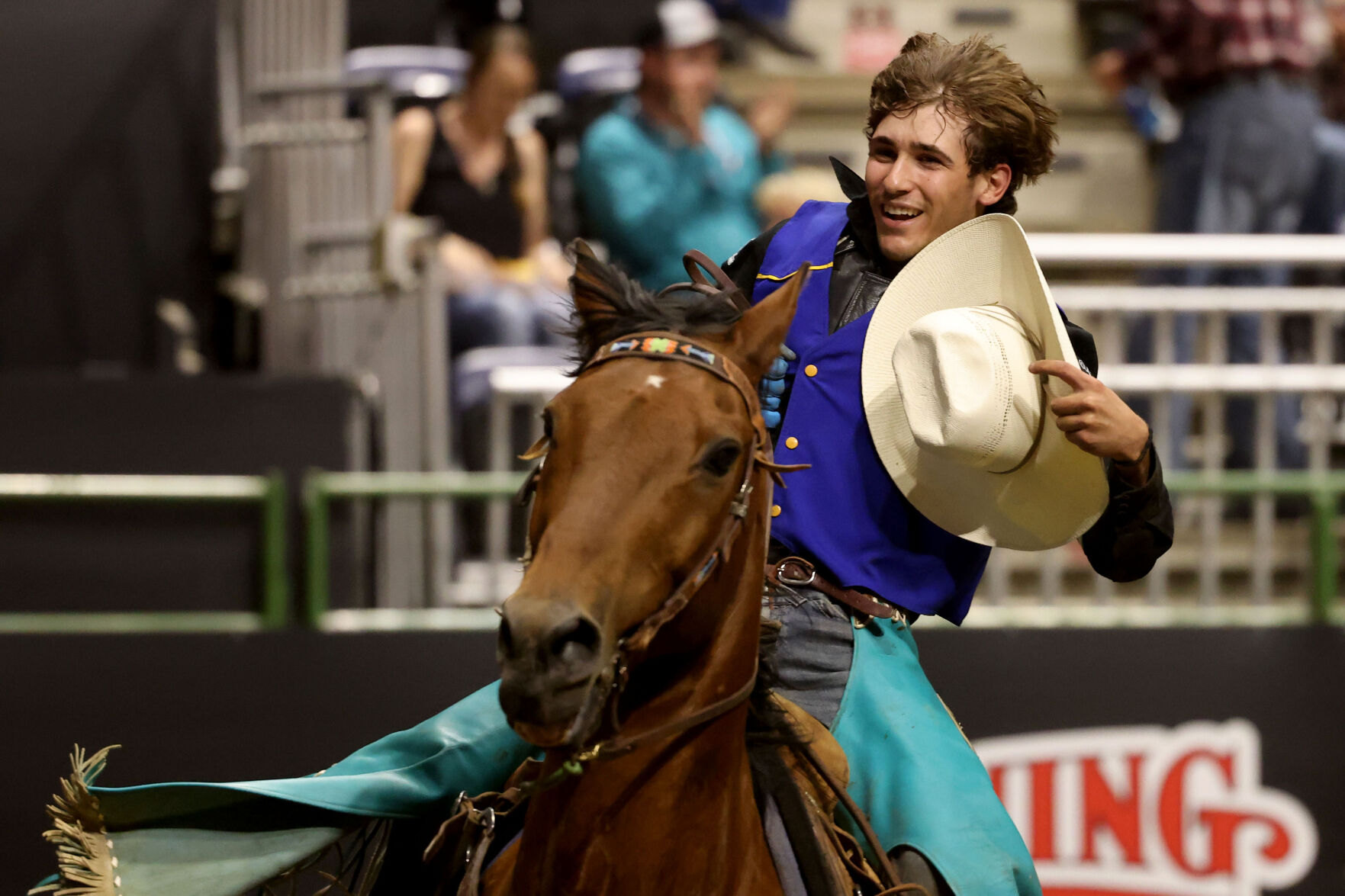 Casper College's James Perrin wins CNFR saddle bronc title